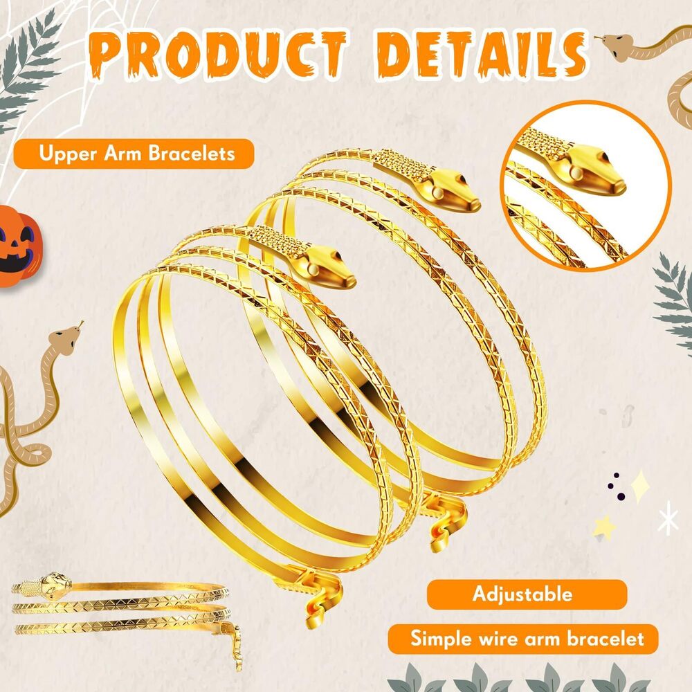 8774 9 Pcs Halloween Medusa Costume Accessoriess Women, Medusa View 4